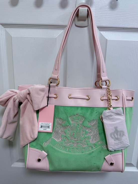 Juicy Couture Handbags - NWT Juicy Couture Classic Scottie Dog Daydreamer Tote in Retro Green/Powder Blsh